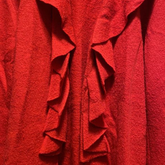 Charter Club women’s red 100% wool sweater cardigan size xl - Picture 2 of 7